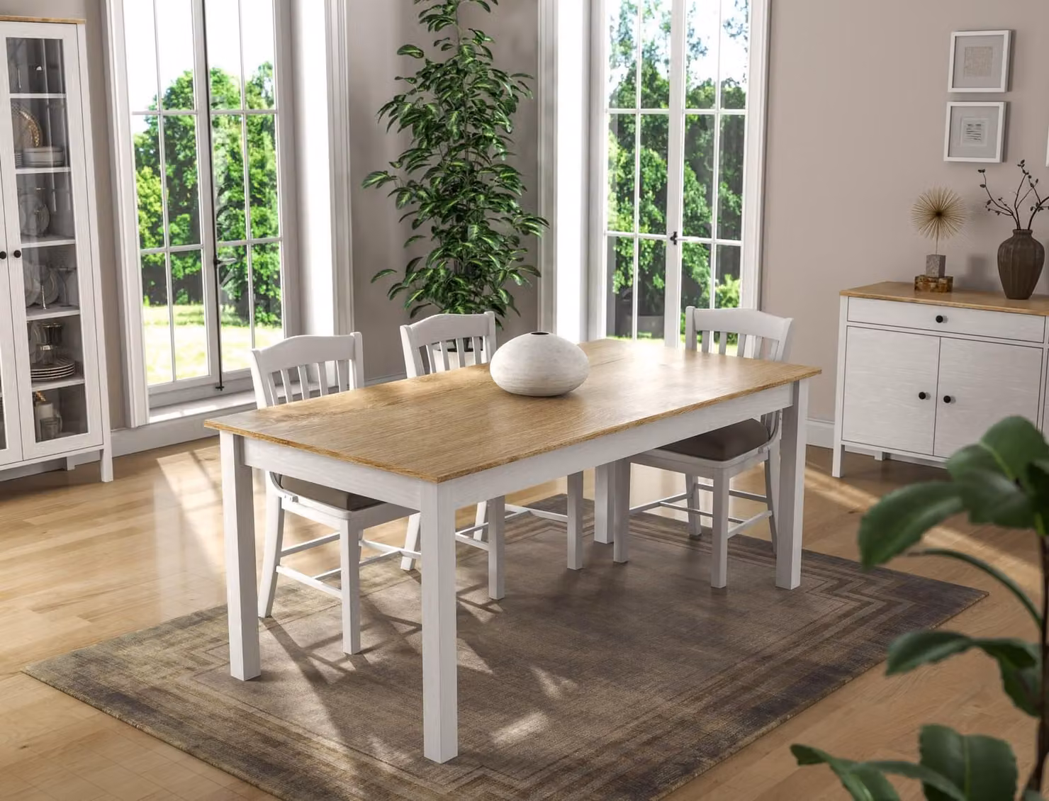 Skye Decor, FRN-20082, tavolo da pranzo, legno, truciolato, 180 x 76 x 90 cm