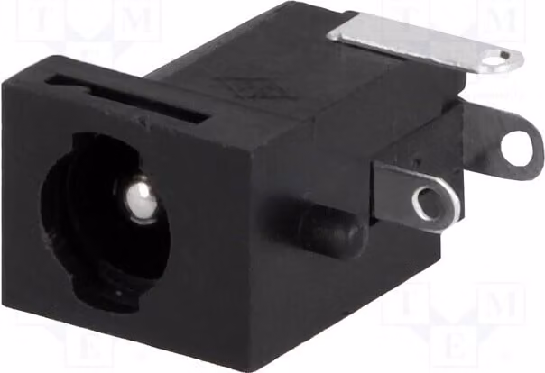 1 connettore maschio per alimentazione continua (DC) da 5,5/2,5 mm con sistema di blocco, modello FC681477, connettore DC