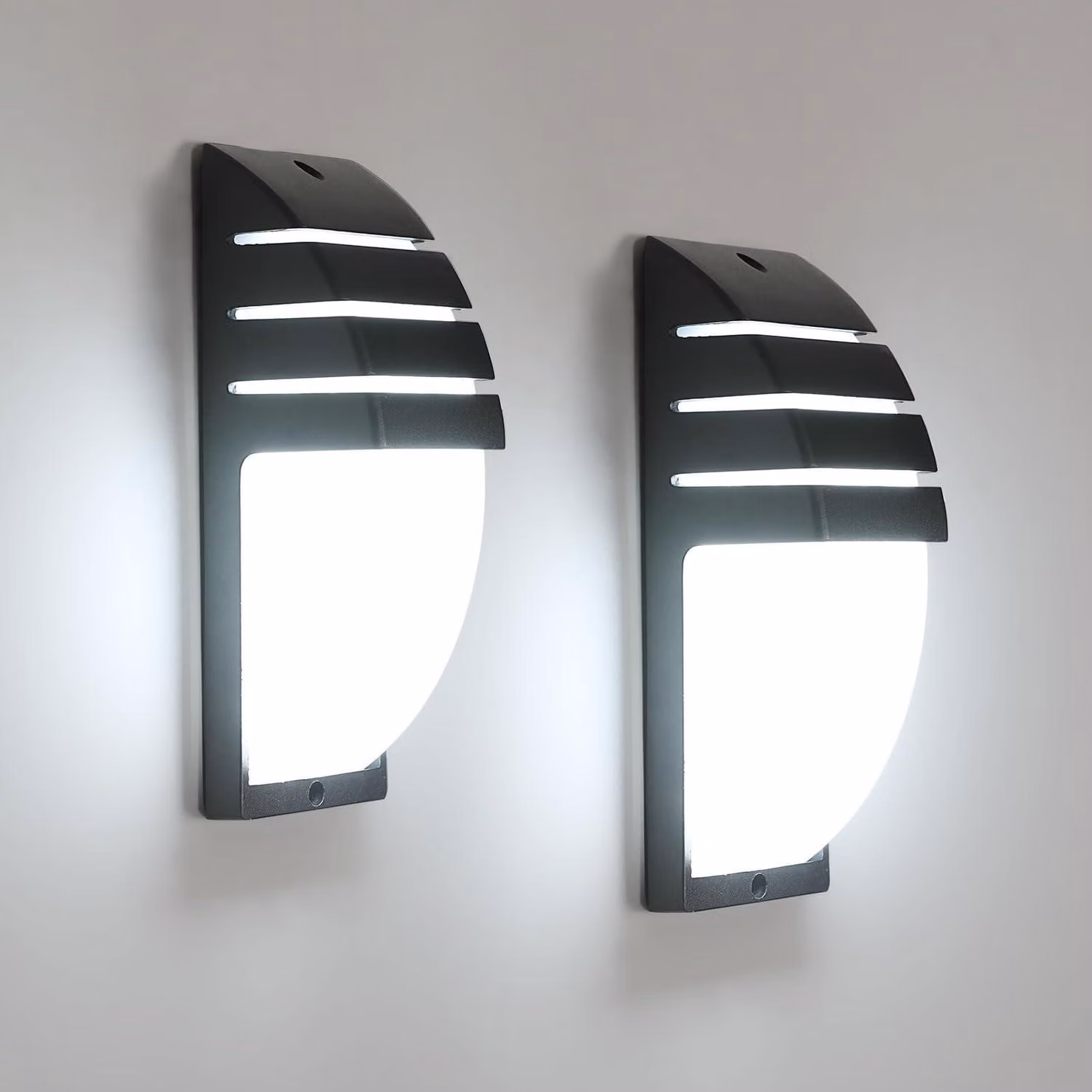 Confezione da 2 lampade a LED per esterni, potenza 12W, grado di protezione IP65, luce bianca fredda (6500K)