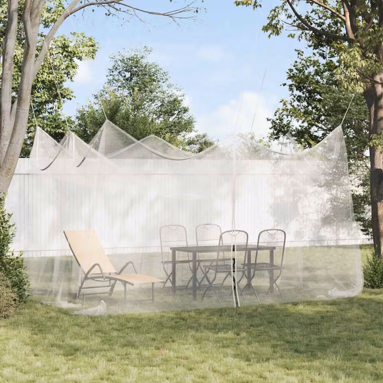 Rete per zanzare da giardino vidaXL in poliestere bianco L: 4,5 m, P: 3 m, H: 2,5 m