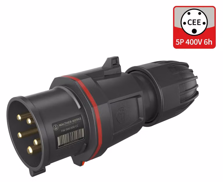 Spina CEE 32A 5p 6h 400 V (50+60 Hz) rosso FW231506PH