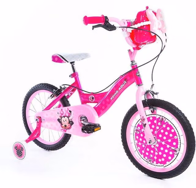 Bicicletta per bambina Huffy Minnie Sfera rosa con ruote da 16 pollici