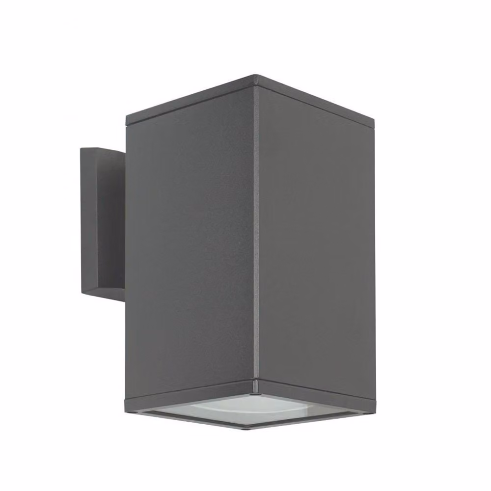 Lampada da parete esterna, dimensioni 20x12 cm, 1 attacco E27, colore grigio scuro, grado di protezione IP54, modello SU-MA 8002 DG