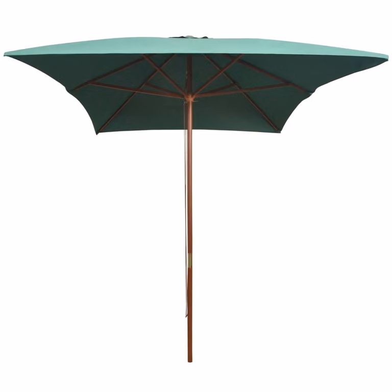 vidaXL Ombrellone 200x300 cm palo di legno verde