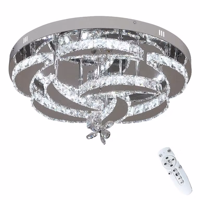 Lampada da soffitto, luminosità regolabile, design moderno ed elegante, modello B argento, CCT modificabile