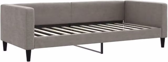 Letto singolo | Letto per adulti | Letto da Giorno Tortora 90x200 cm in Tessuto
