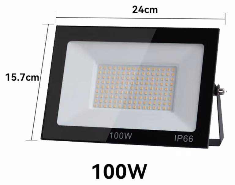 Fari LED da esterno - Lampada da parete - 100 W - Confezione da 2 - Grado di protezione IP66 - 220 V - Alluminio - Luce bianca fredda