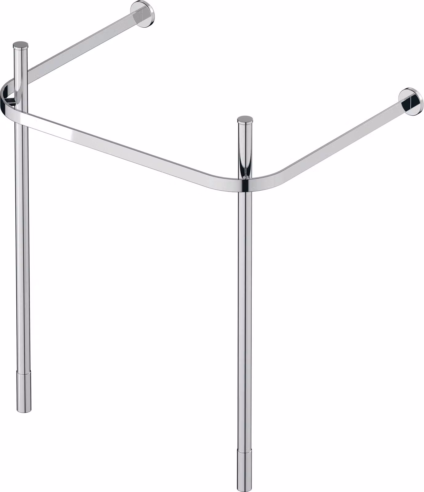 Duravit Console métallique Happy D.2 pour 231865, réglable en hauteur, chromé, 0030781000, 0030781000