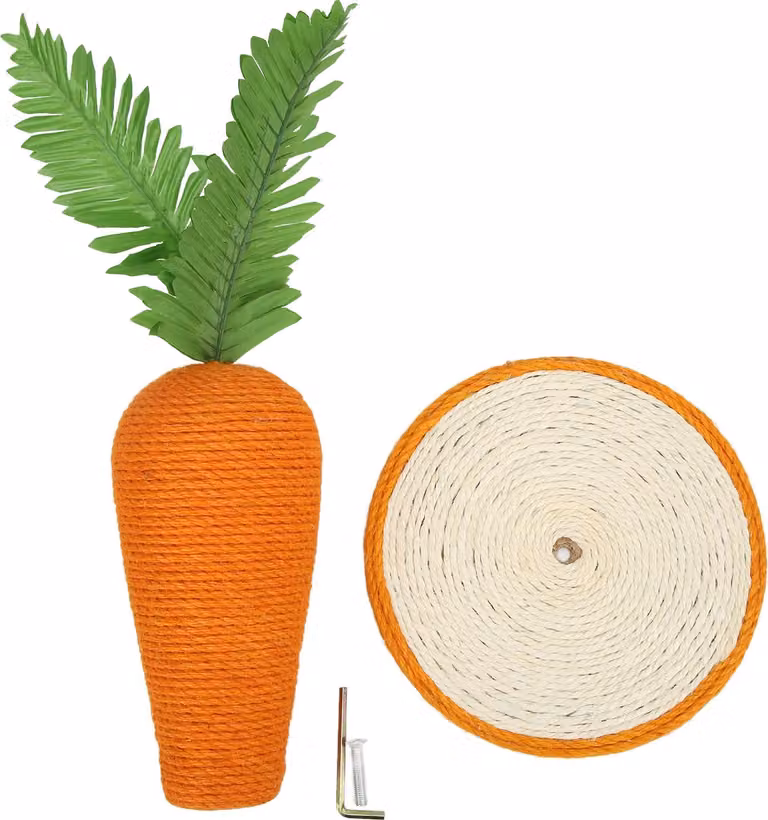 Graffiatoio per gatti, carota, sisal, struttura di arrampicata verticale per l'addestramento dei gatti da interno