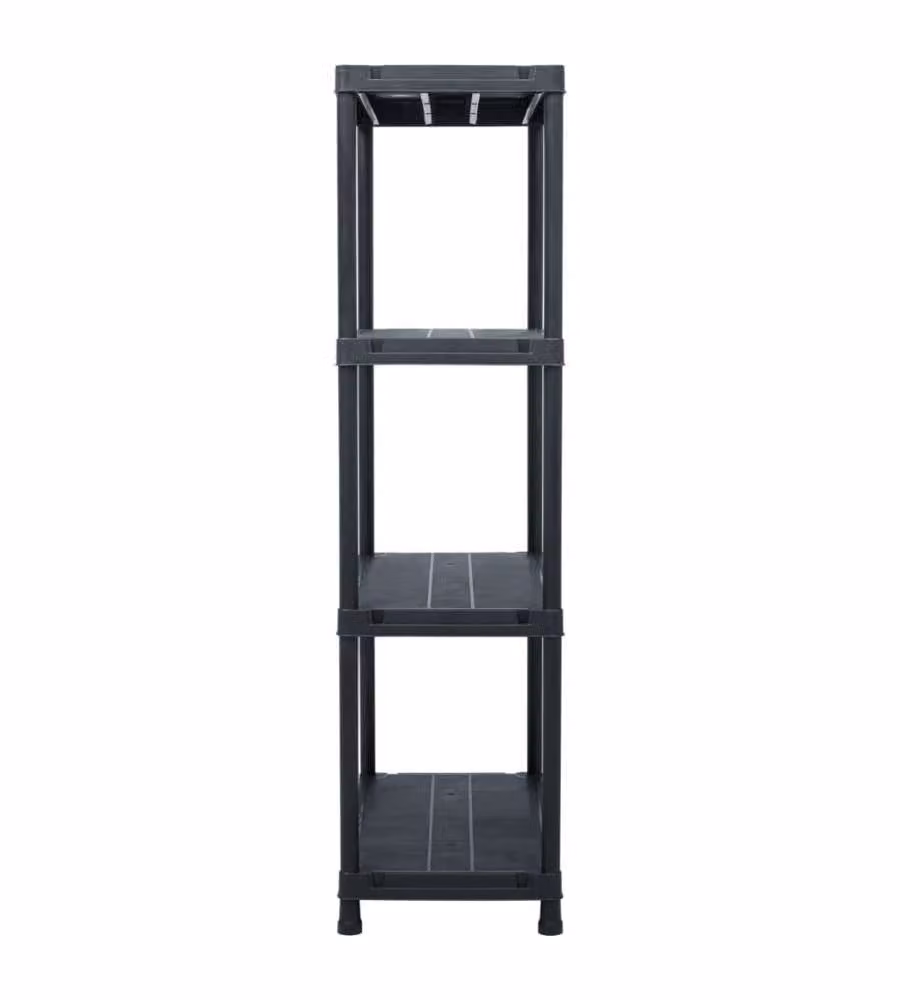 Scaffale Nero 100 kg 60x30x138 cm in Plastica