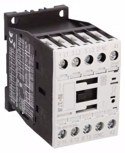Interruttore magnetotermico 12A, 3 poli, 24V DC, serie 0Z 1R, modello DILM12-01-EA (24VDC), codice prodotto 190036