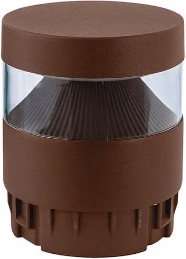Paletto LED Gealuce GES2361 in Alluminio Marrone con Trattamento C4, IP65, CCT Personalizzabile 3000K/4000K/5000K