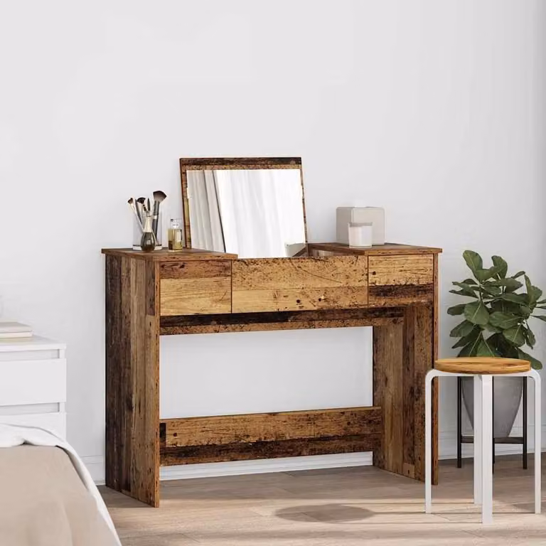 Tavolino da trucco con specchio e cassetti