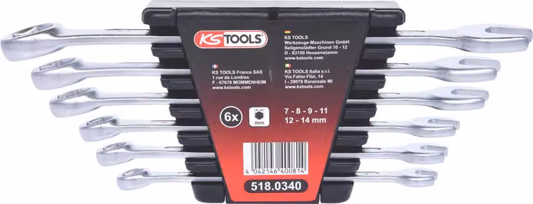 KS TOOLS Set di chiavi per spurgo impianto frenante, 6 pezzi ( 518.0340 )