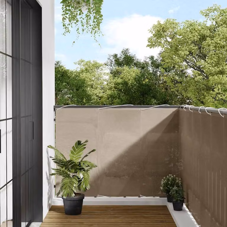 Paravento da balcone vidaXL color tortora in poliestere Oxford, L: 700 cm, H: 120 cm