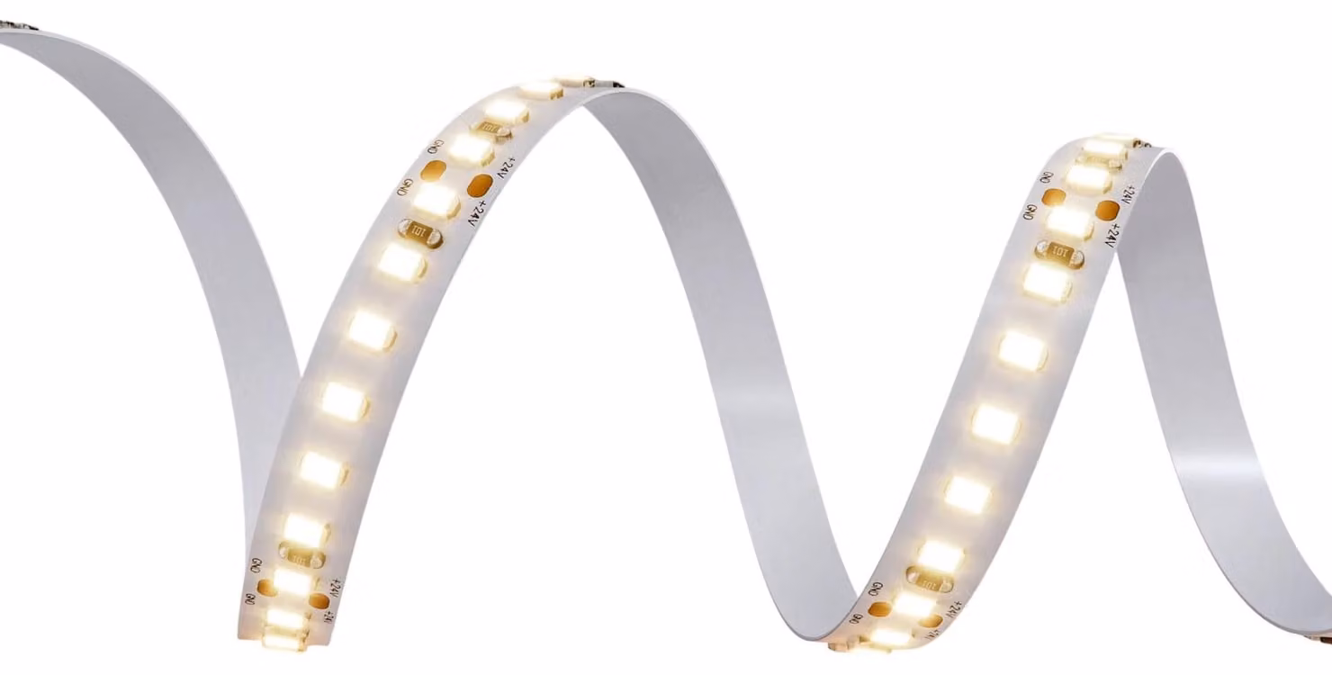 Striscia LED 10 metri Beneito & Faure Fine 64 24V 2,5W/m IP20 3000K ad alta resa cromatica CRI>90 - Illuminazione d'accento elegante