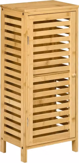 Armadietto da bagno kleankin in bambù con ripiano interno regolabile, colore marrone, L/P/H: 30 x 19,9 x 70 cm