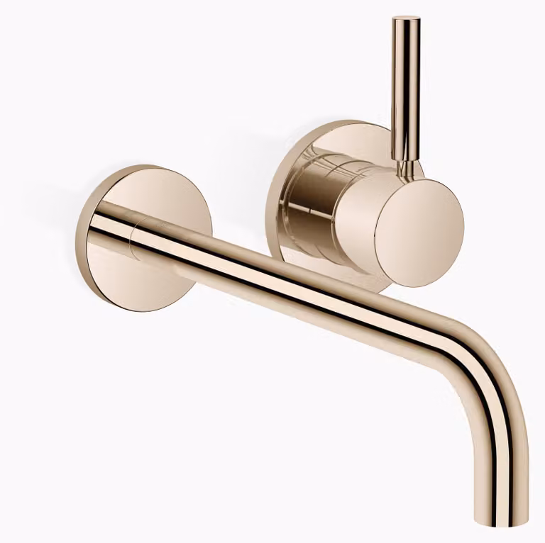 Dornbracht META Mitigeur monocommandé mural pour lavabos sans vidage, saillie 250mm, bec fixe, 36863660-26, 36863660-26