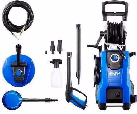 Idropulitrice ad alta pressione Nilfisk E 145.4-9 PAD X-TRA, 145 bar, 2100 W, 500 l/h, Blu Nero – 1