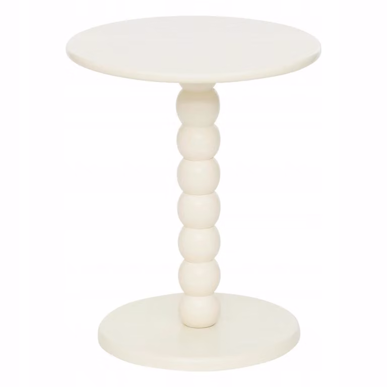 Tavolo da soggiorno Tavolo da caffè Tavolo decorativo Illuminazione Tavolino Bianco Gamba spessa
