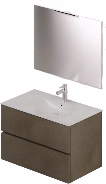 Composizione bagno da 80 colore Argilla H54x81x46cm