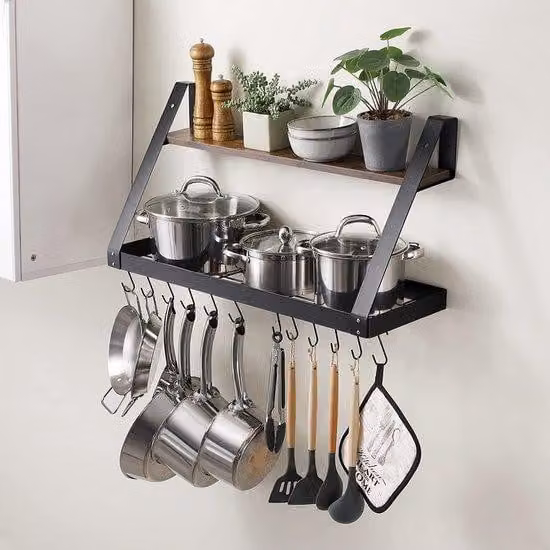 Organizzatore da cucina Famanu, con due ripiani: salvaspazio e decorativo