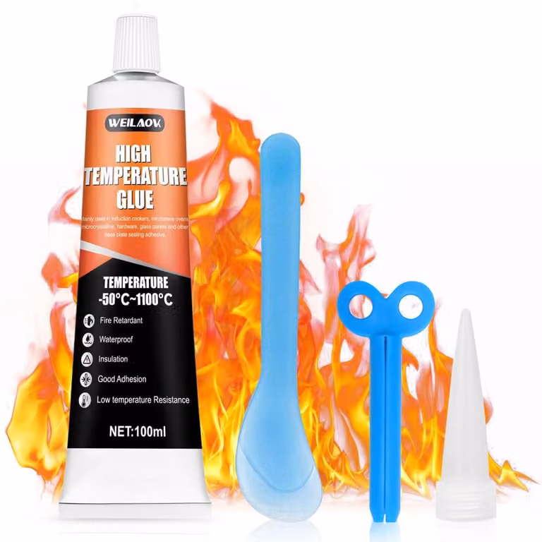 Sigillante in silicone resistente al calore, da 100 ml, per finestre del forno e camini