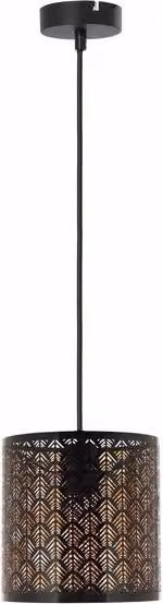 Lampada a sospensione Tuluza nera 1xE27x60W in metallo, dimensioni: 80x20x20 cm, IP20, Reality