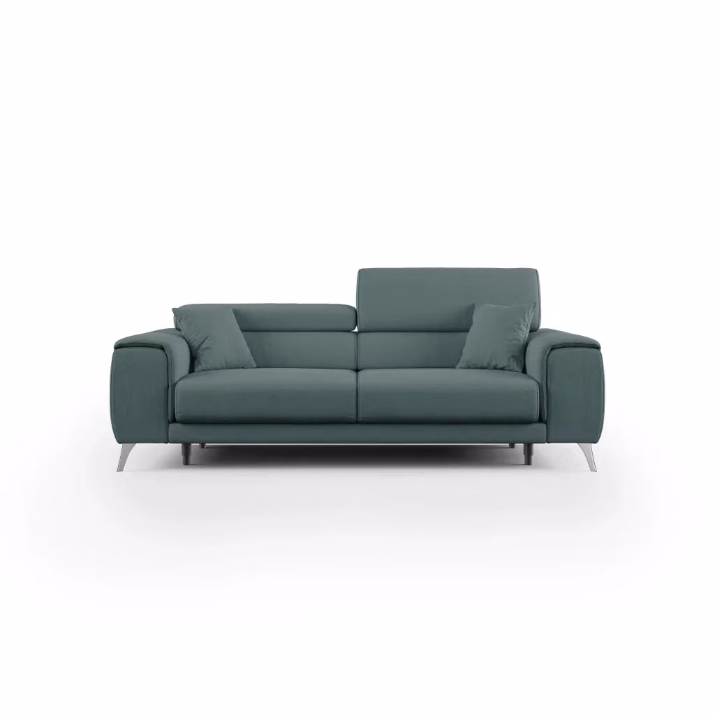 Divano Fusion Divani.Store con sedute allungabili e tessuto smacchiabile verde L: 215 cm – 2