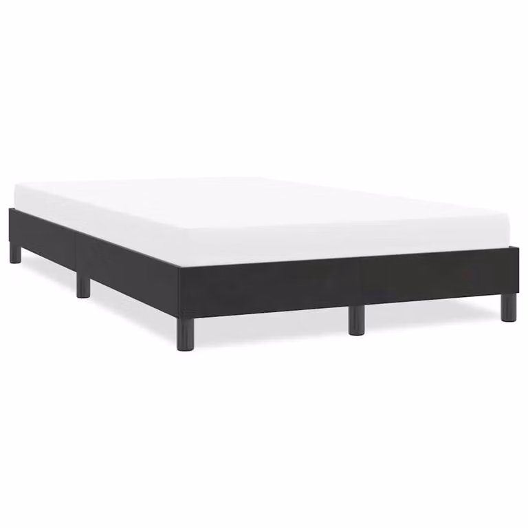vidaXL Giroletto in Velluto Nero con Listelli in Legno senza Materasso L: 120 cm, P: 223 cm, H: 123 cm