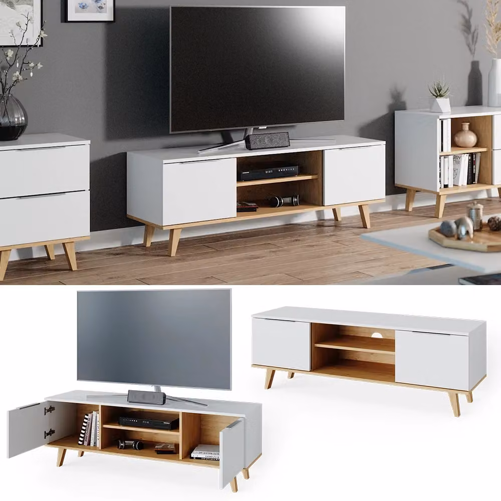Mobile TV Nautica Vicco Bianco L: 138 cm, P: 49 cm, H: 40 cm – 2