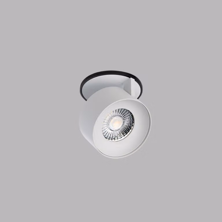 Apparecchio LED da incasso dimmerabile KLIP con possibilità di rotazione, Variante: 11 W, base nera, riflettore bianco, TRIAC