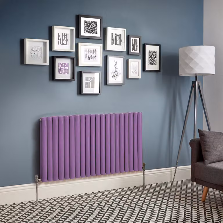 Radiatore di Design Orizzontale  Viola (Lush Viola) -  635mm x 1180mm - Pannello Doppio  - Revive