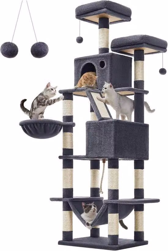 Grande scala per gatti XXL - 206 cm di altezza con numerosi livelli e zone gioco
