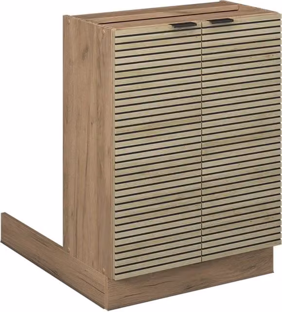 Isola da cucina Vicco Fame-Line in rovere dorato con base e ante a battente, L: 60 cm, H: 82 cm, P: 30 cm – 1