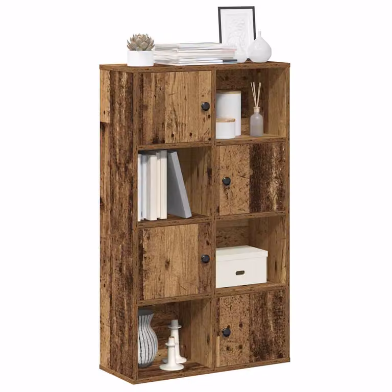 Libreria vidaXL in legno vecchio marrone con pannello posteriore L 60 cm, P 24 cm, H 101,5 cm