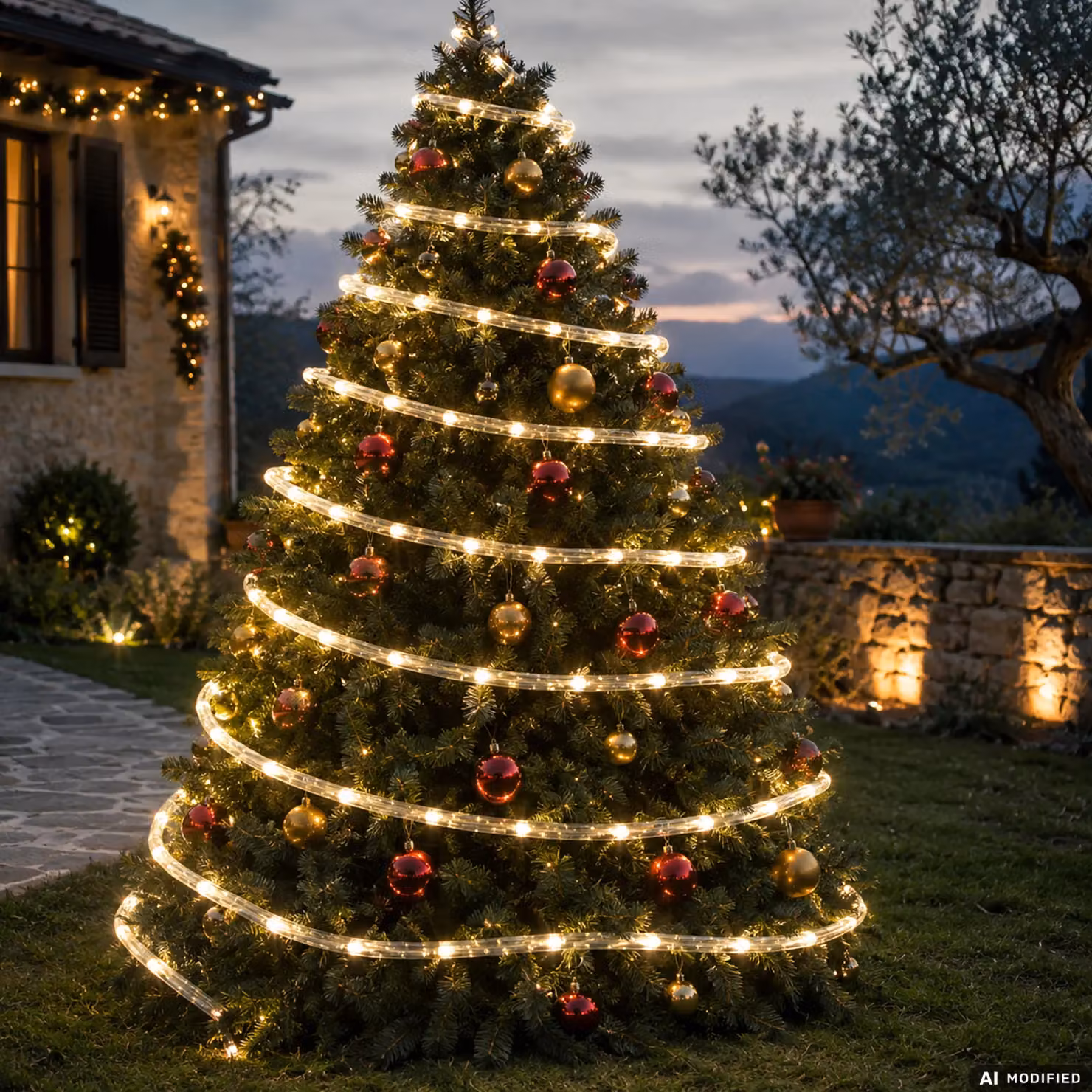 DICTROLUX Tubo Luminoso con 180 LED Bianco Caldo, Lunghezza 10 metri, Grado di Protezione IP44 – 2