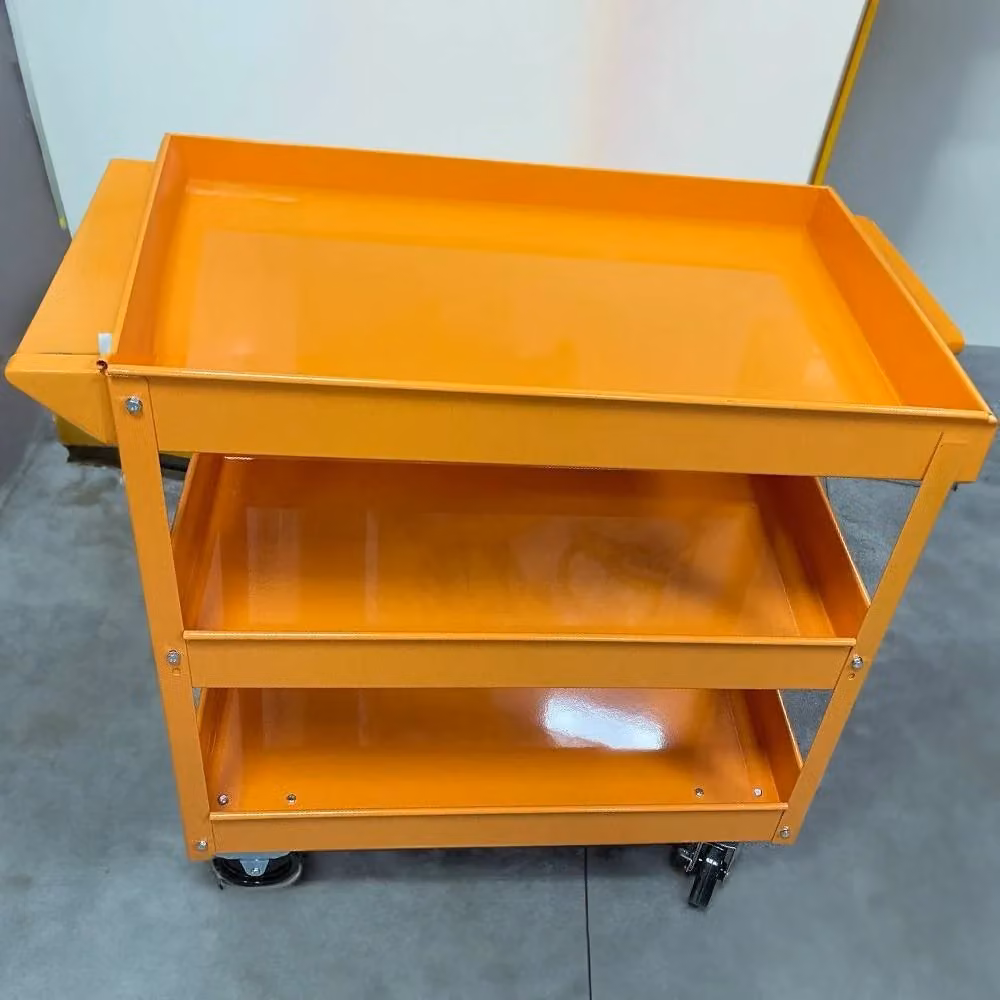 Carrello porta attrezzi da officina Trade Shop in acciaio con 3 ripiani e 4 ruote L: 78,0 cm, P: 36,5 cm, H: 71,9 cm – 2