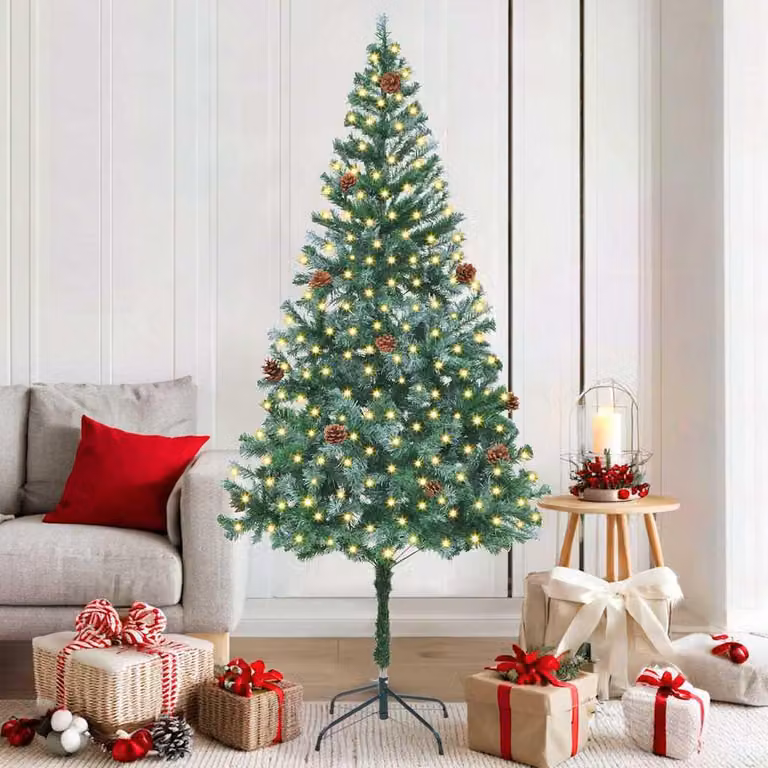 Maison Exclusive - Albero di Natale artificiale, verde, 180 cm, in PVC e acciaio