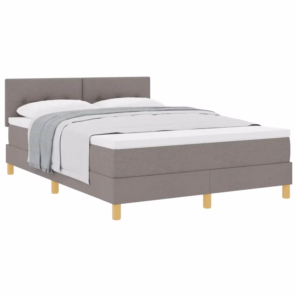Letto ibrido con materasso vidaXL in tessuto beige e grigio L/P/H: 190 x 140 x 88 cm – 2