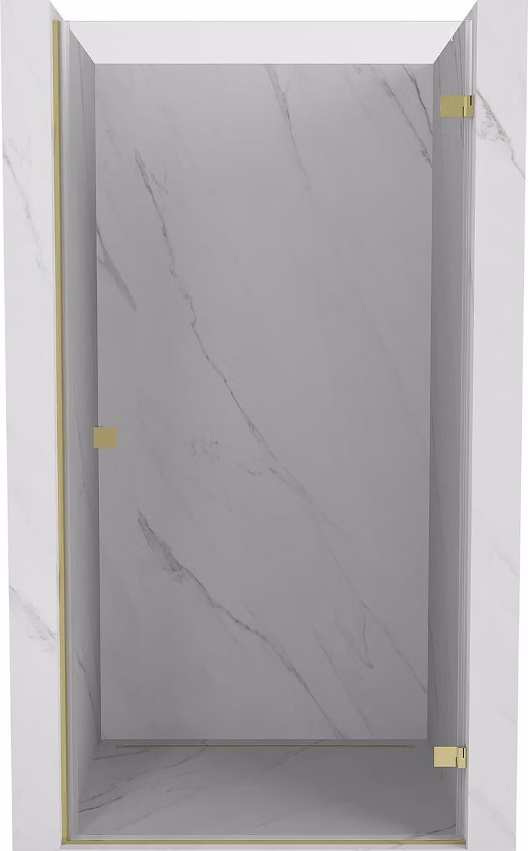 Mexen Lunar-B porta doccia a battente destra 55 cm, trasparente, dorata - 832-055-000-50-00-P