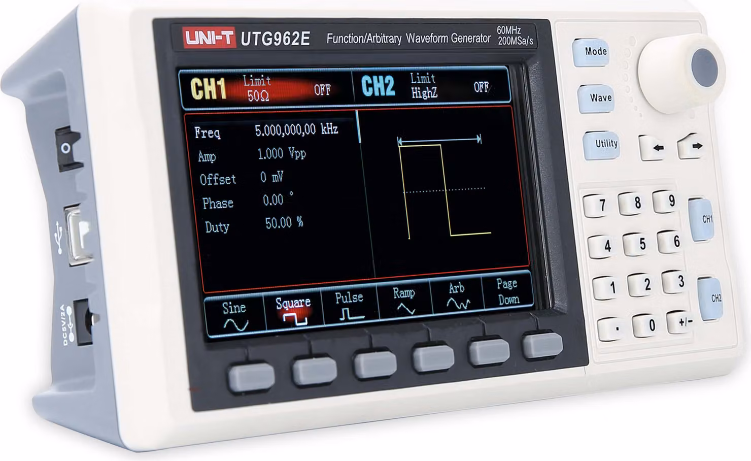 Generatore di funzioni UNI-T UTG962E, 60 MHz