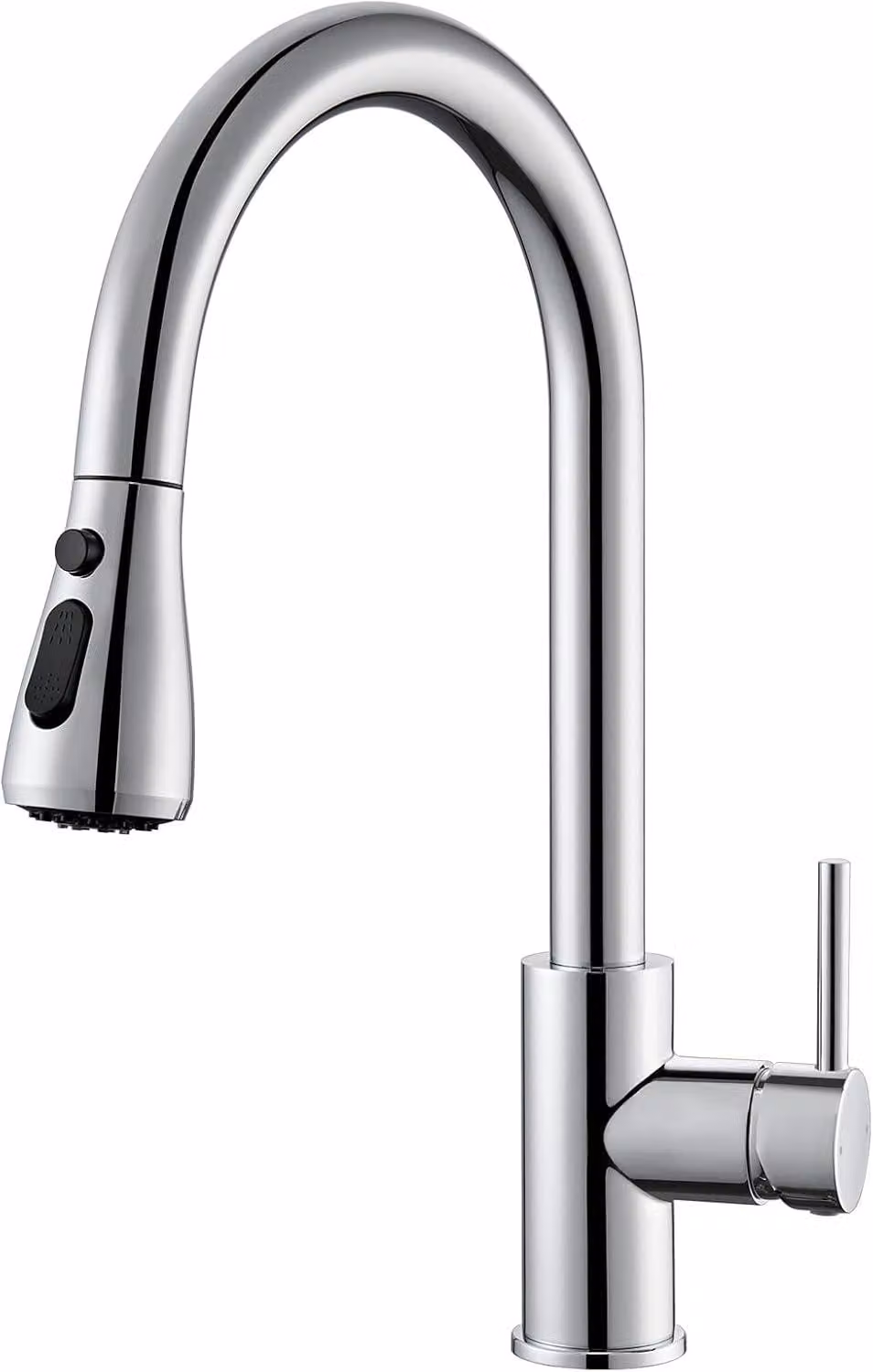 Miscelatore da cucina estraibile, con tubo da 40 cm, beccuccio girevole, in acciaio inossidabile, per lavelli