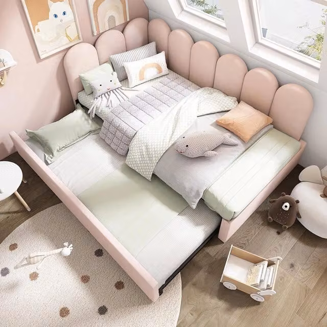 Divano letto daybed - Xylo - 90x200 cm letto nascosto rosa
