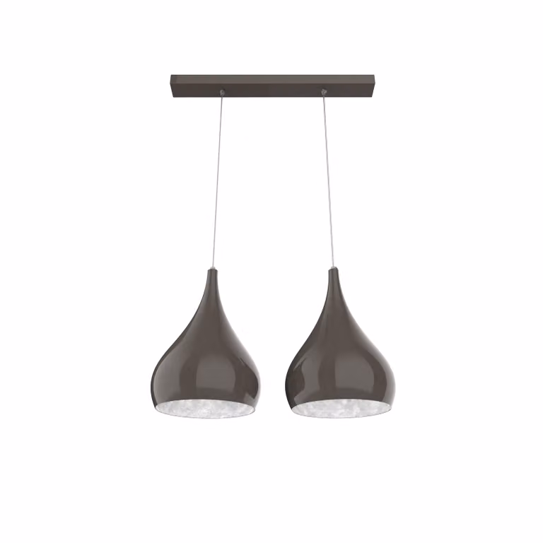 Lampada A Sospensione Calice Lineare X2 Bicolore Lucida
