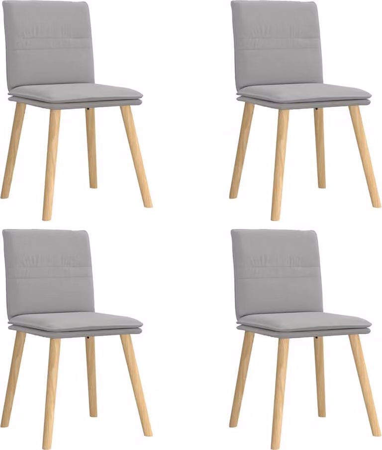 Sedie da Pranzo 4 pz Grigio Nuvola in Tessuto