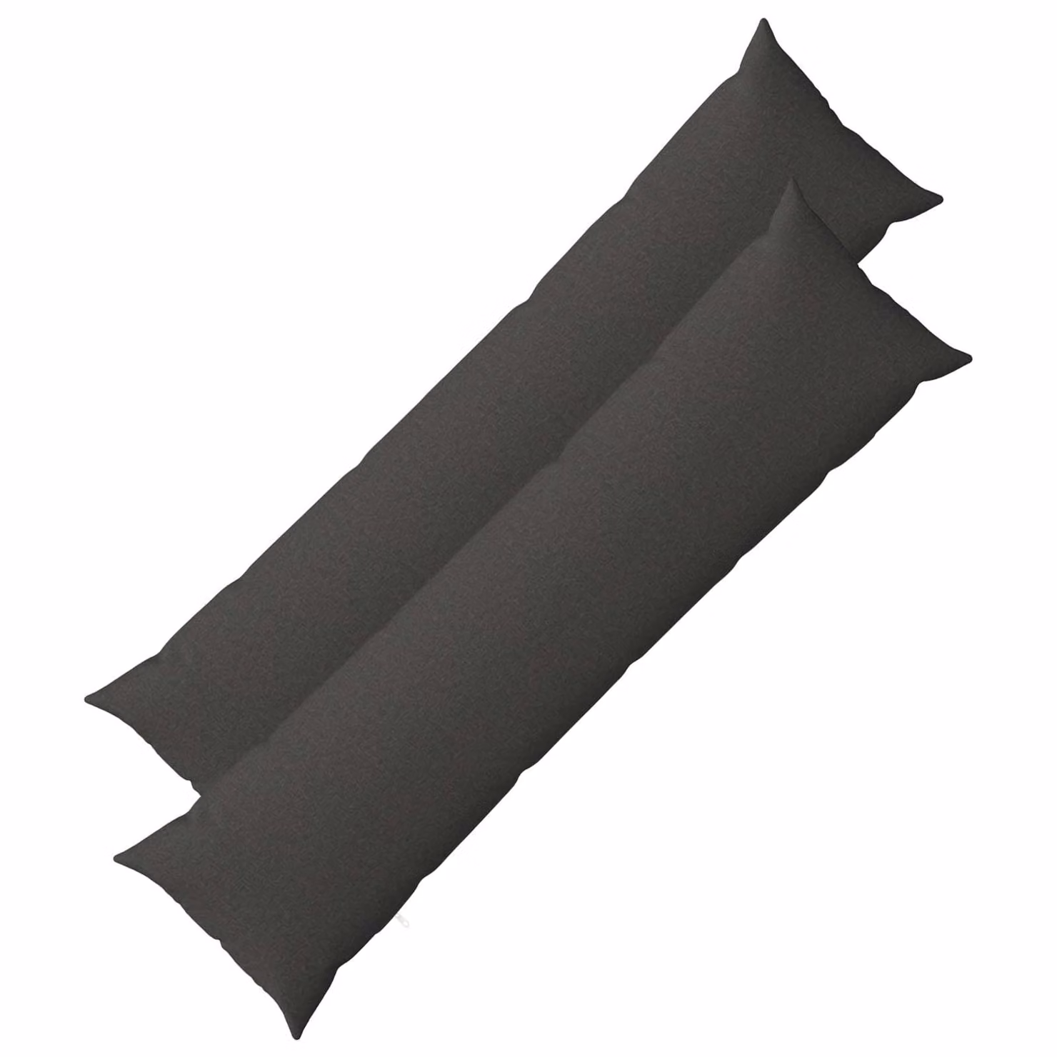 Set di 2 cuscini vidaXL HEERLEN grigio con rivestimento lavabile in tessuto, L 145 x P 40 x H 40 cm