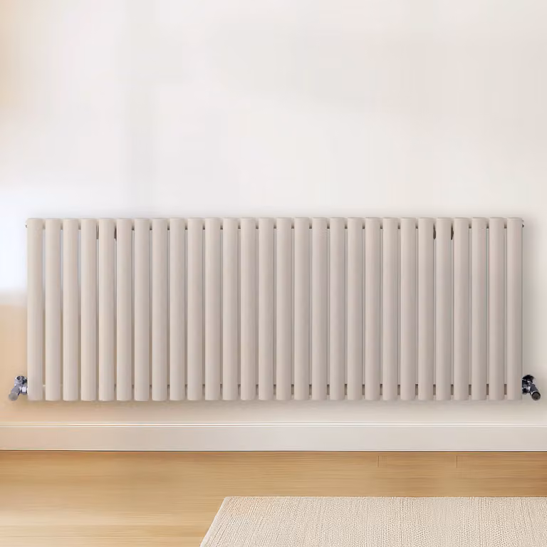 Radiatore di Design Orizzontale Bianco (Pearl Bianco) - 600mm x 1652mm - Pannello Doppio  - Revive