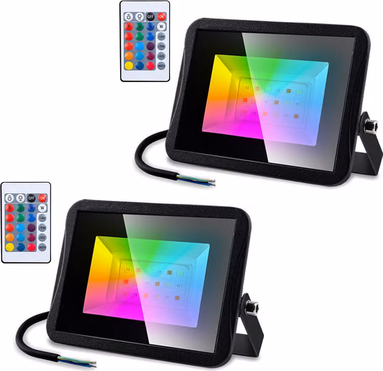 Jopassy RGB proiettore luce esterna IP67 faretto lampada da costruzione faretto impermeabile luce LED proiettore 2x30W