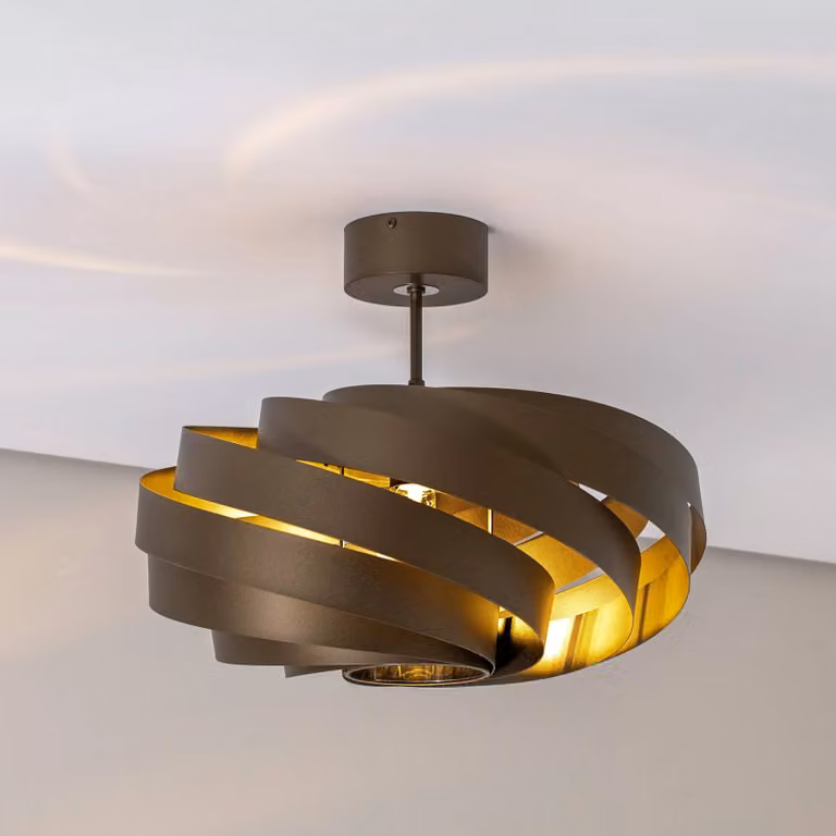 Plafoniera soffitto Vento Euluna, dimmerabile, Marrone / Ruggine, Soggiorno / Sala da pranzo, Metallo, Moderno, Plafoniera